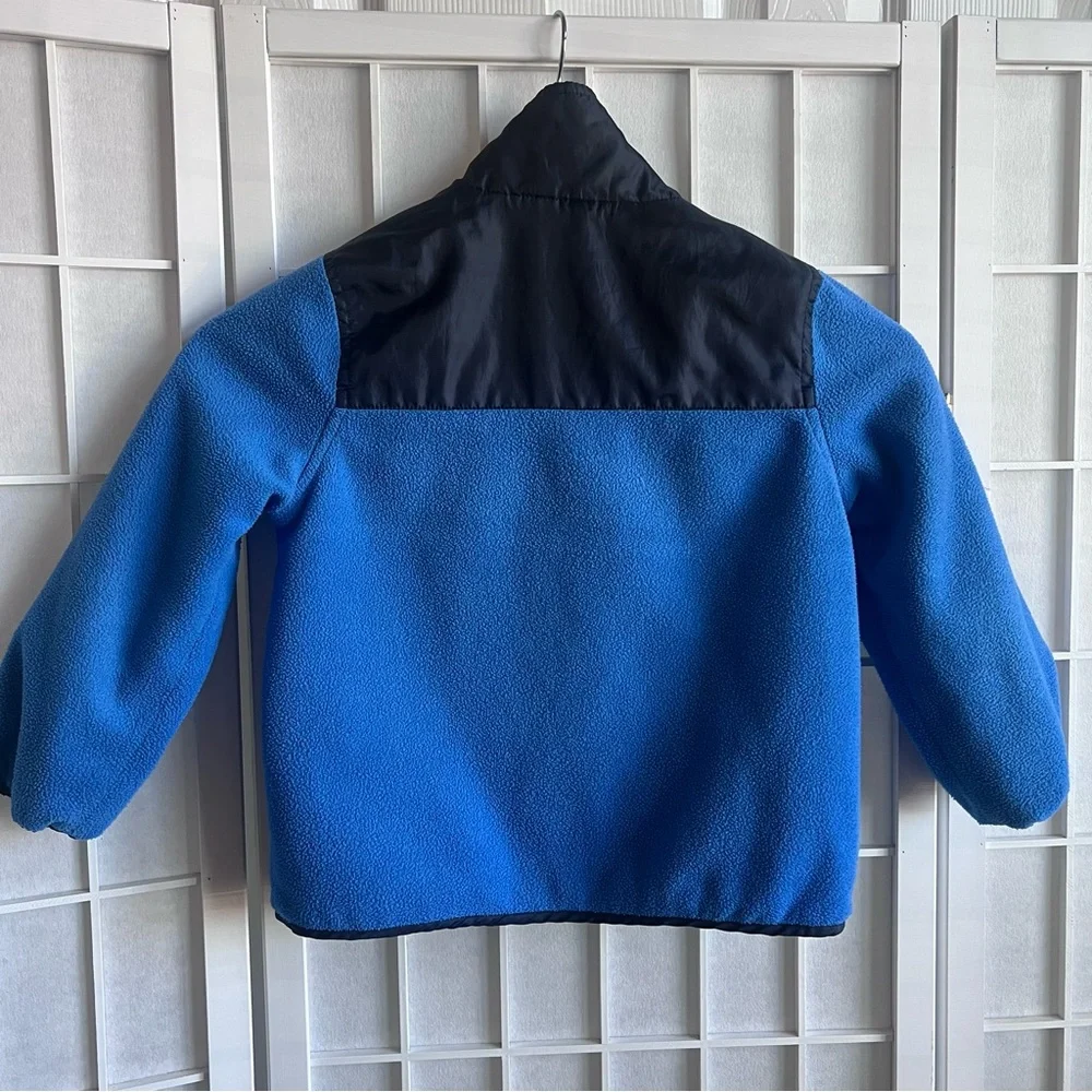 OshKosh B'gosh Toddler Blue Reversible Fleece Windbreaker Lightweight Jacket 4T